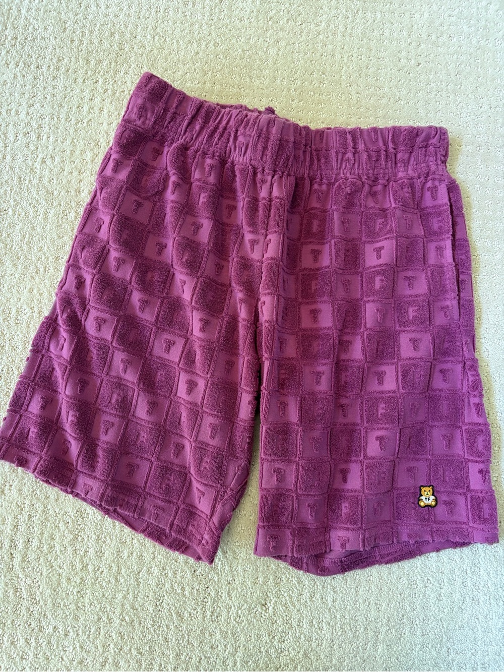 Teddy Fresh Magenta Textured Lounge Shorts Men’s size S